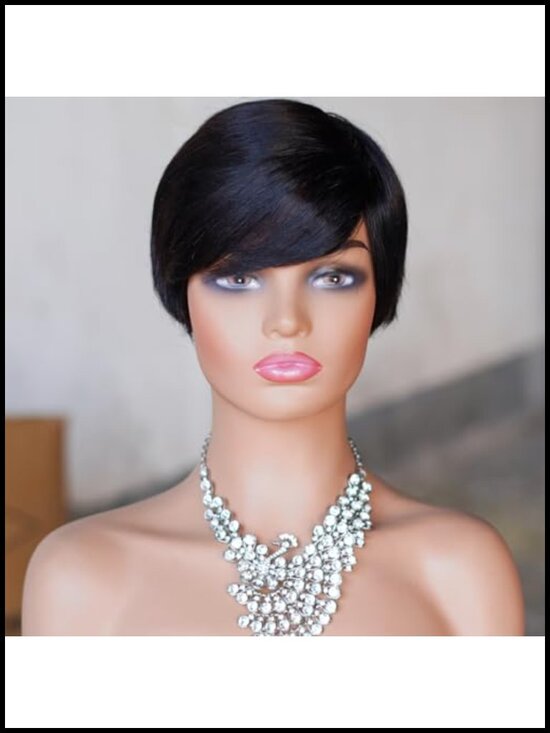 Pixie Cut Wig Brazilian Human Hair Short Layered Machine Made Glueless Bob 6 main image 6
